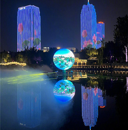 河北保定競(jìng)秀公園LED球型屏項(xiàng)目