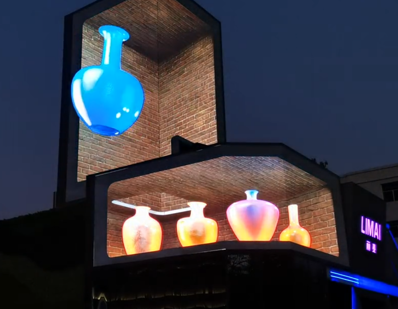 裸眼3d顯示屏的顯示效果，多少錢一平方