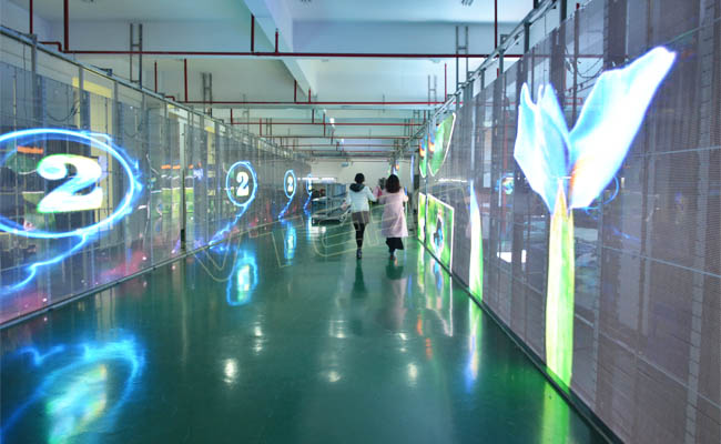 威特姆光電透明LED顯示屏亮化效果